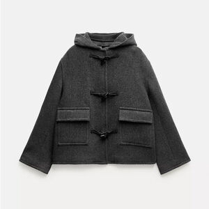 BRAND NEW ZARA ZW COLLECTION MANTECO WOOL BLEND JACKET WITH TOGGLES